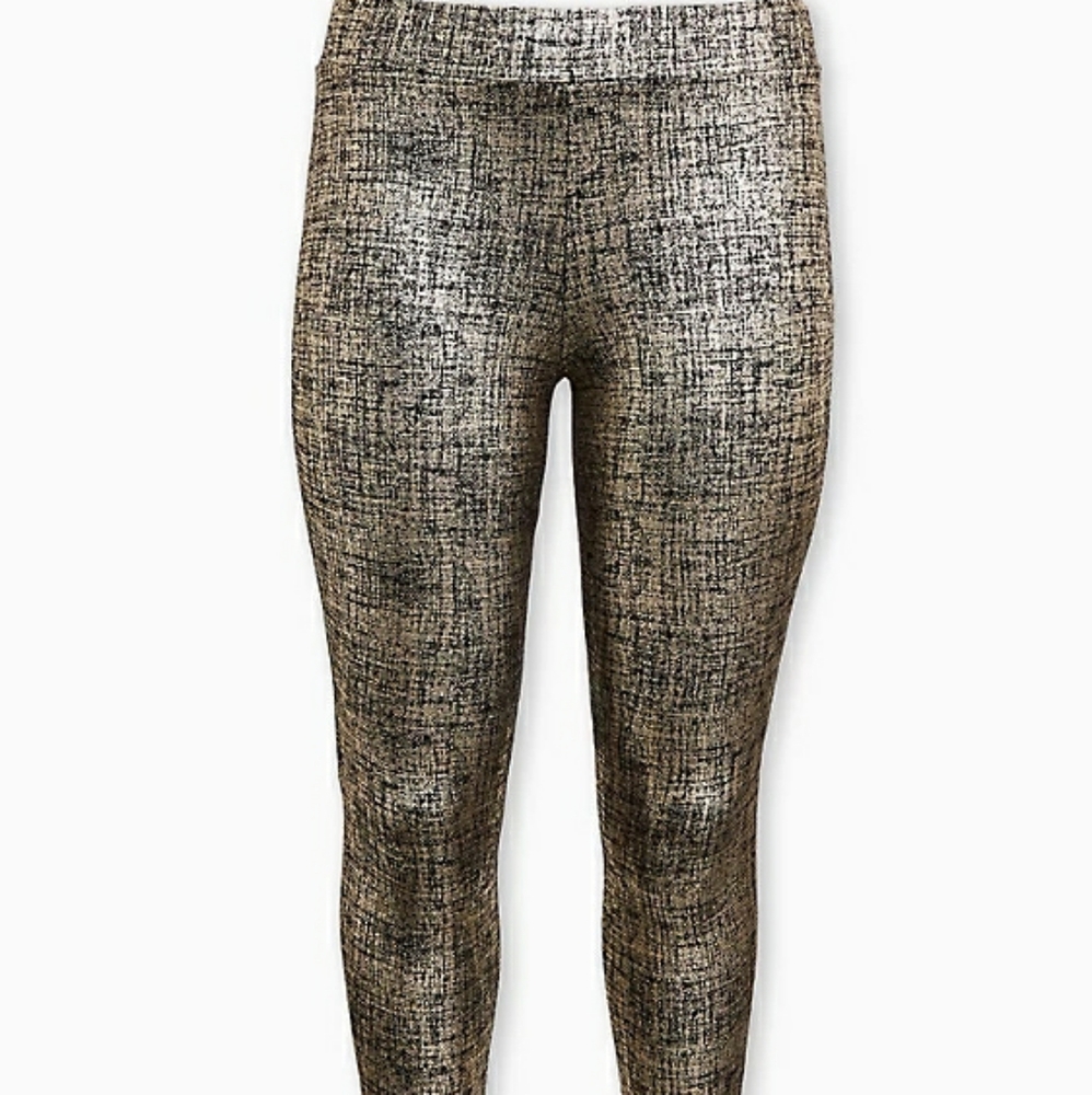 Torrid Metallic Foil Gold Premium Leggings 3X